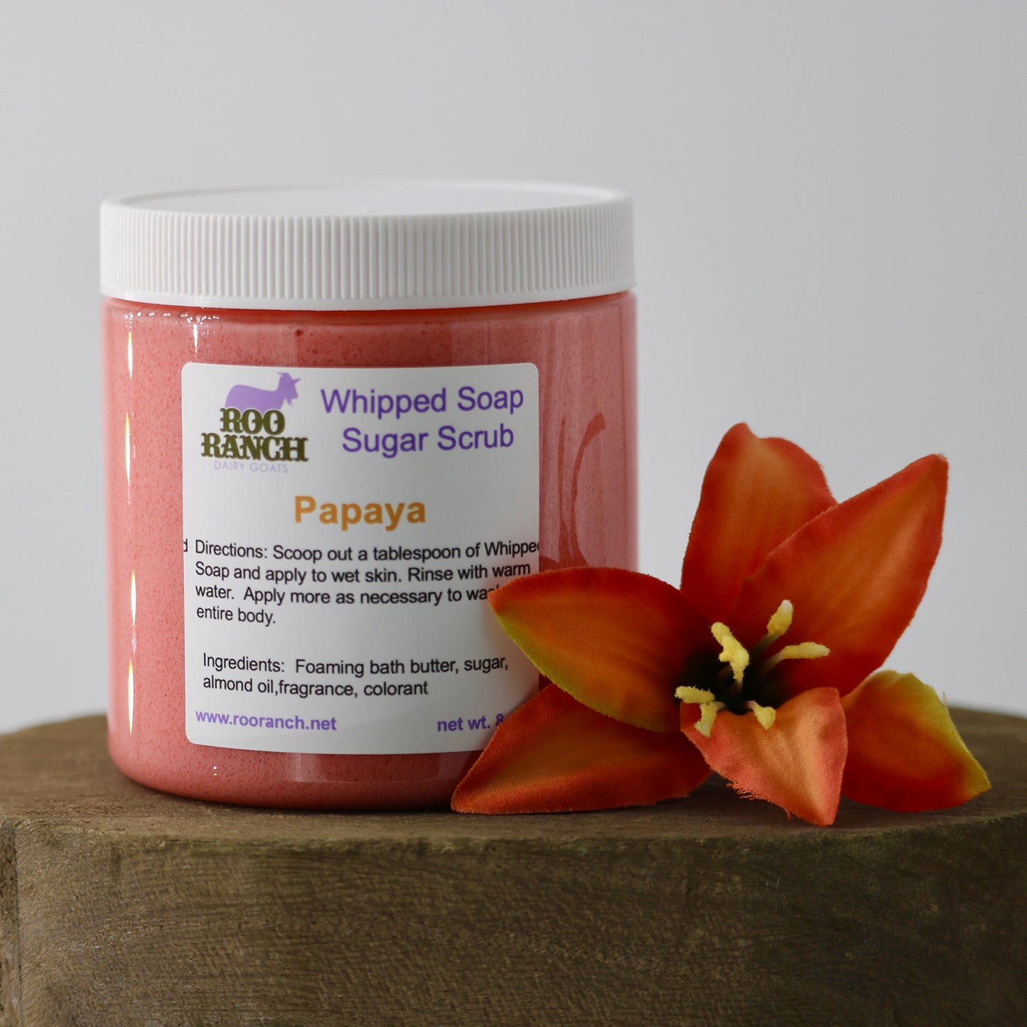 Papaya Sugar Whipped Soap Scrub